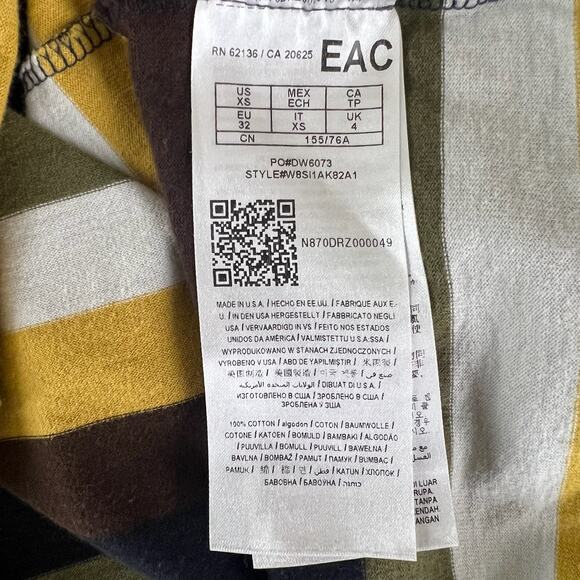 Vintage 90s Guess Jeans Striped Tee XS USA Made Unisex Streetwear Hip Hop Retro - Picture 9 of 10